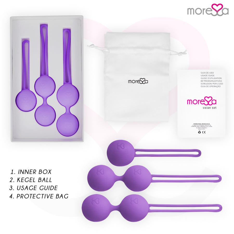 Moressa Osian Set Lilla palline kegel 3 pesi progressivi