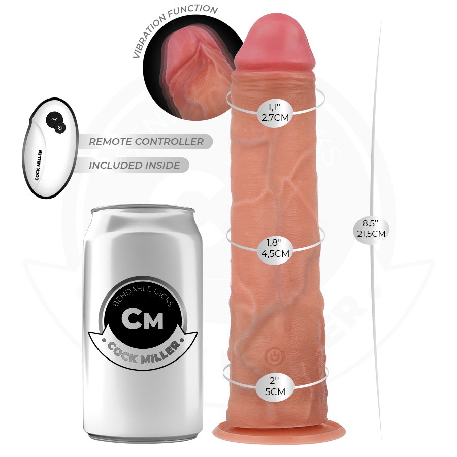 Cock Miller Vibe 21,5 cm vibratore realistico silicone telecomando