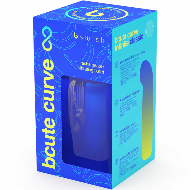B Swish Bcute Curve Infinite Classic vibratore blu silicon