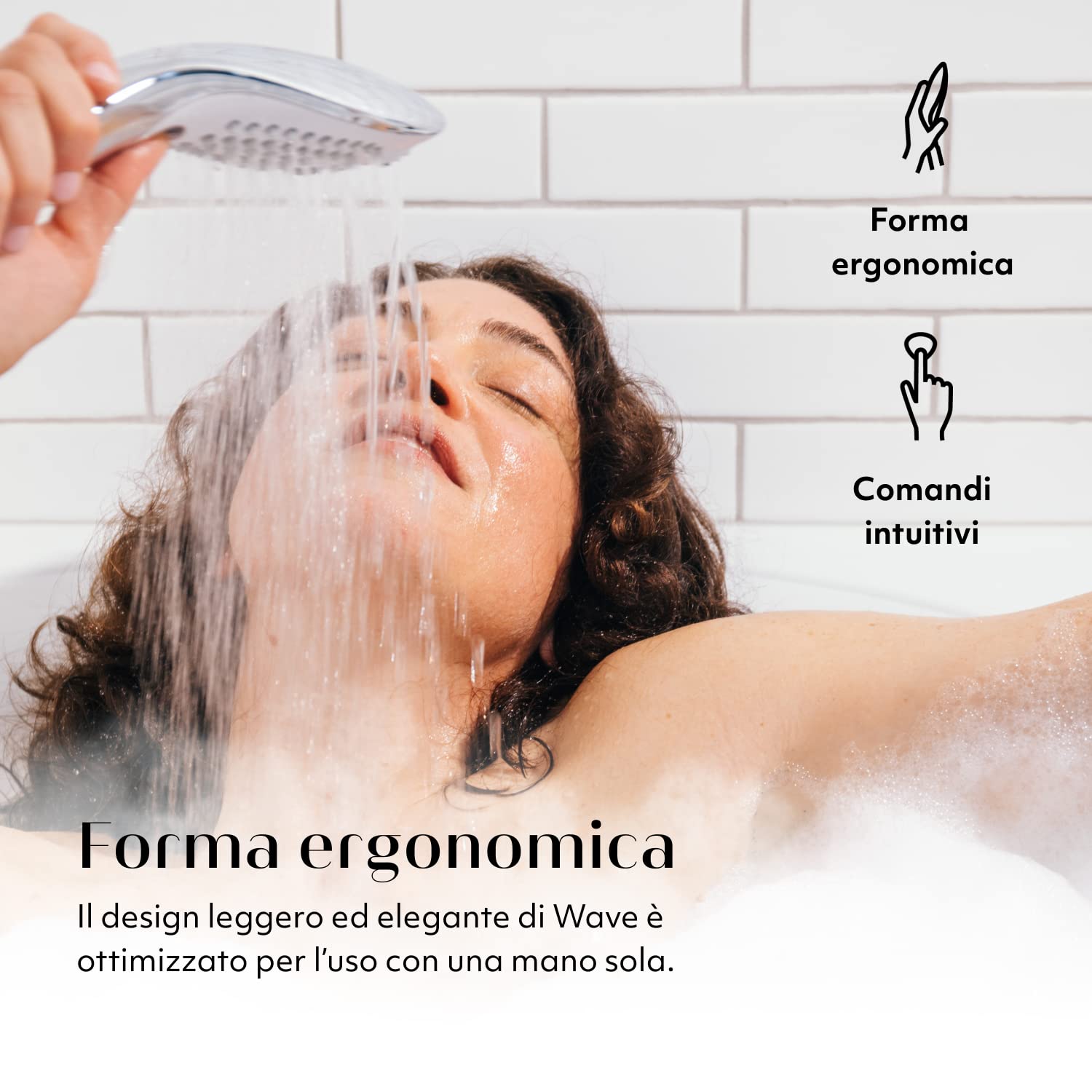Womanizer Wave soffione doccia chrome 3 getti