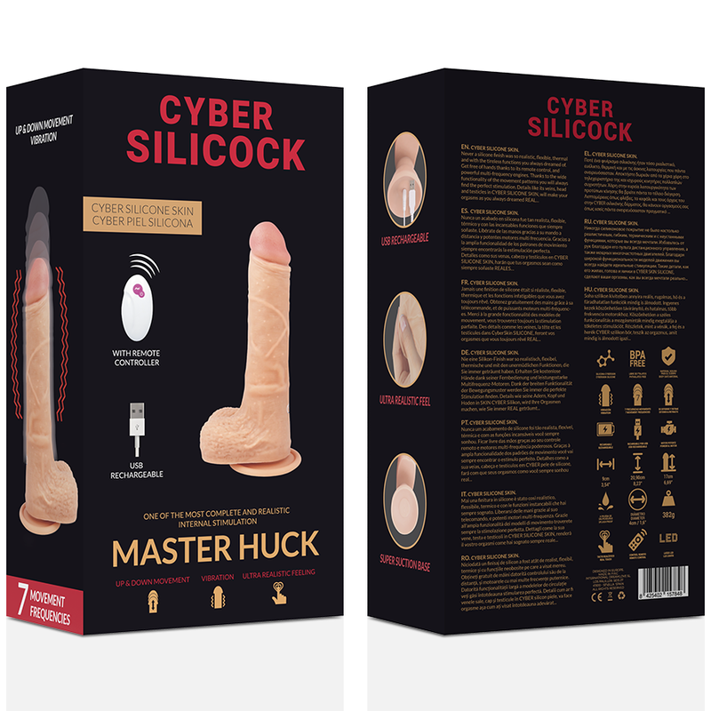 Cyber Silicock Master Huck vibratore realistico 17 cm telec