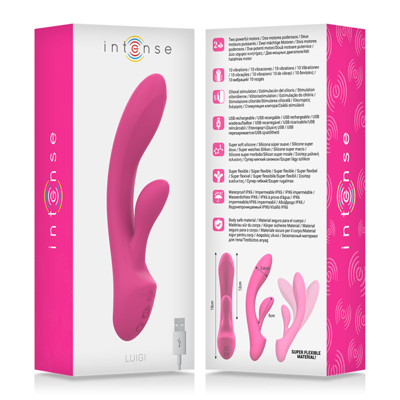 Intense Luigi vibratore rabbit rosa 10 modi silenzioso