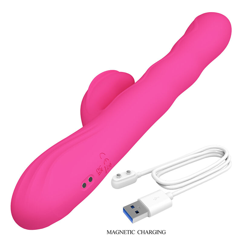 Pretty Love Winters vibratore doppia stimolazione rosa display