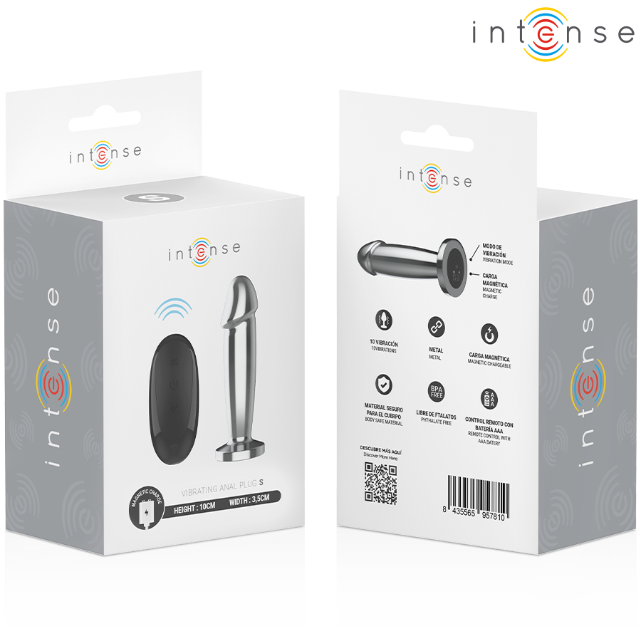 Frutille Intense plug dildo vibrante metallo S con telecomando