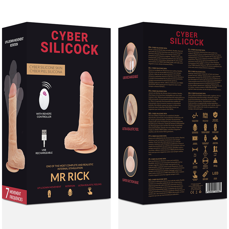 Cyber Silicock Mr Rick vibratore realistico 17 cm rotante