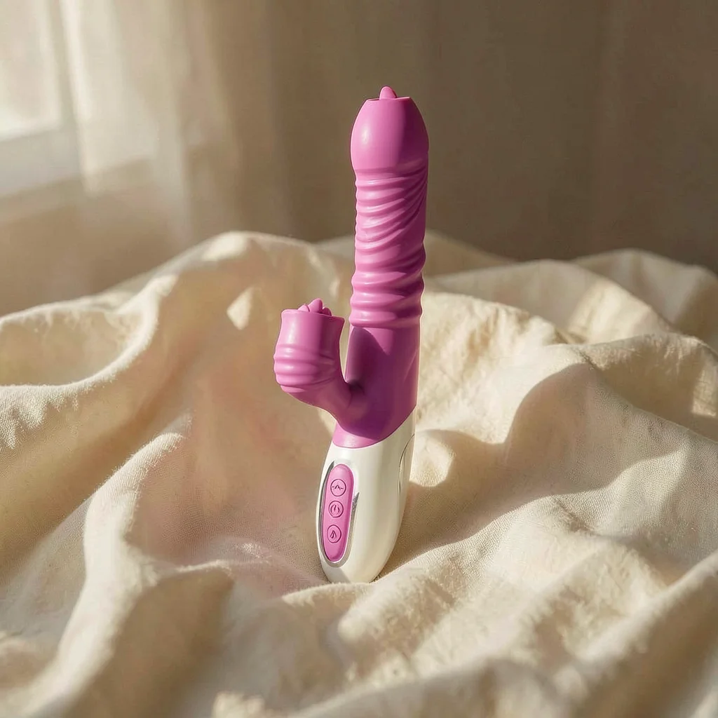Armony Doppia Lingua vibratore riscaldante viola 21,9 cm