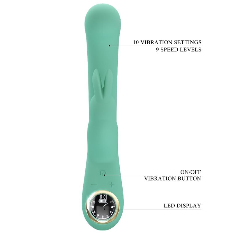 Pretty Love Lamar Verde vibratore rabbit punto G silicone
