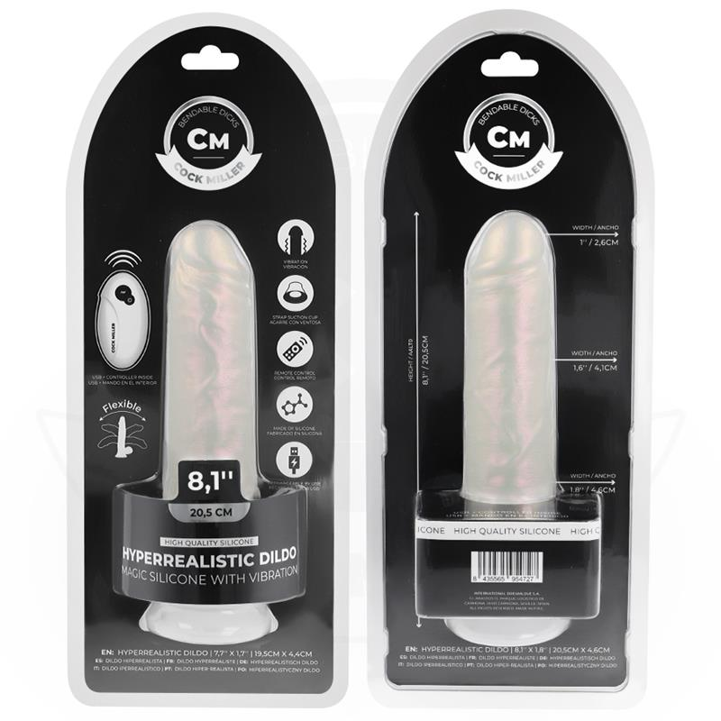Cock Miller Realist Light 20,5 vibratore con luce LED
