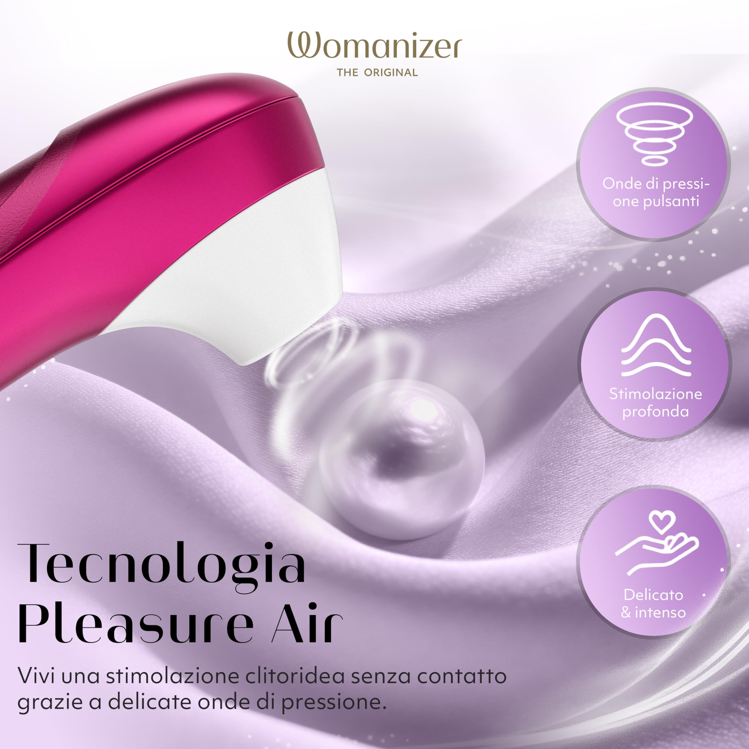 Womanizer Pro stimolatore clitorideo rosa 11 intensità