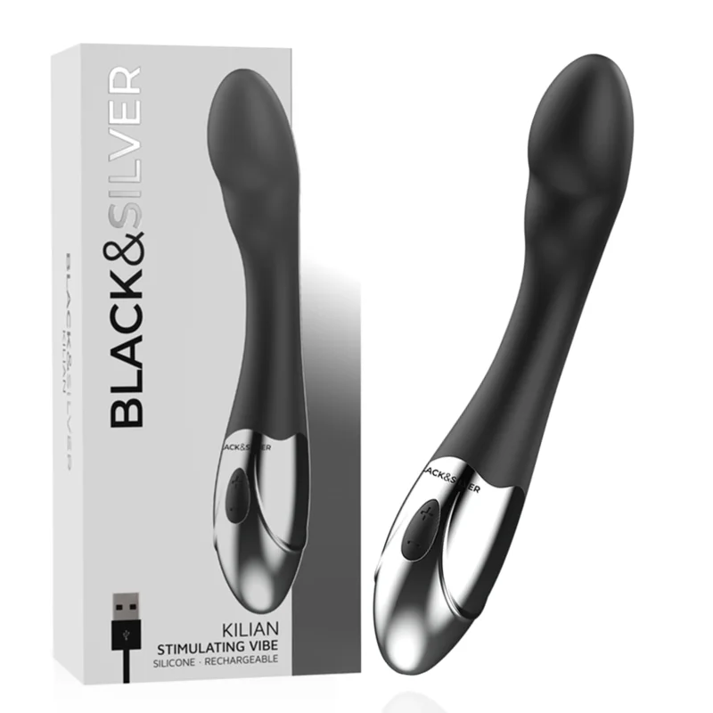 Black&Silver Kilian vibratore classico 20 cm 10 modi