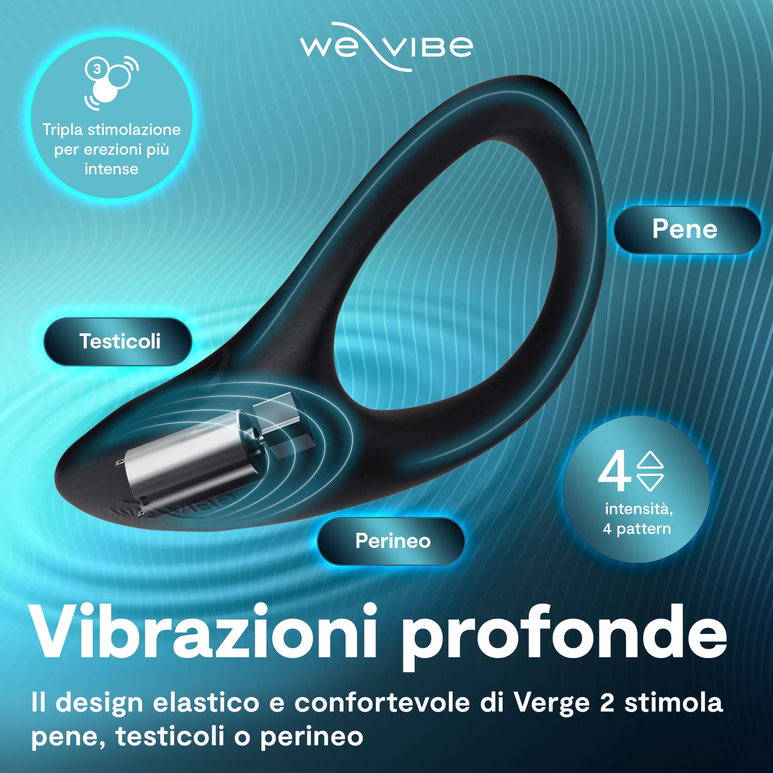 We-Vibe Verge 2 anello vibrante con app impermeabile