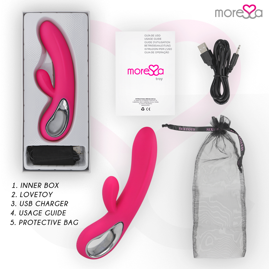 Moressa Troy vibratore punto G clitoride silicone 12 modi