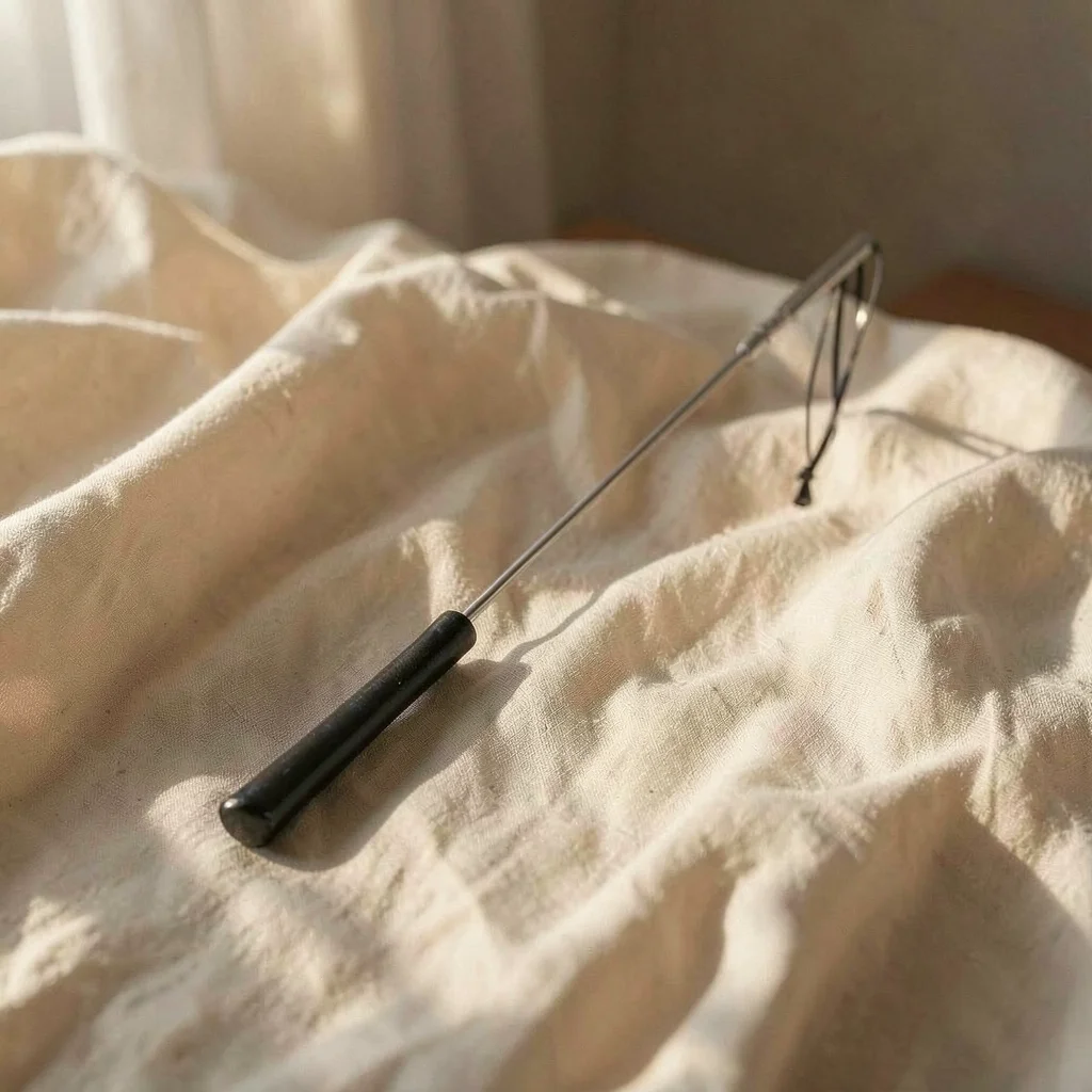 Metal Hard frustino in cuoio e acciaio 70 cm