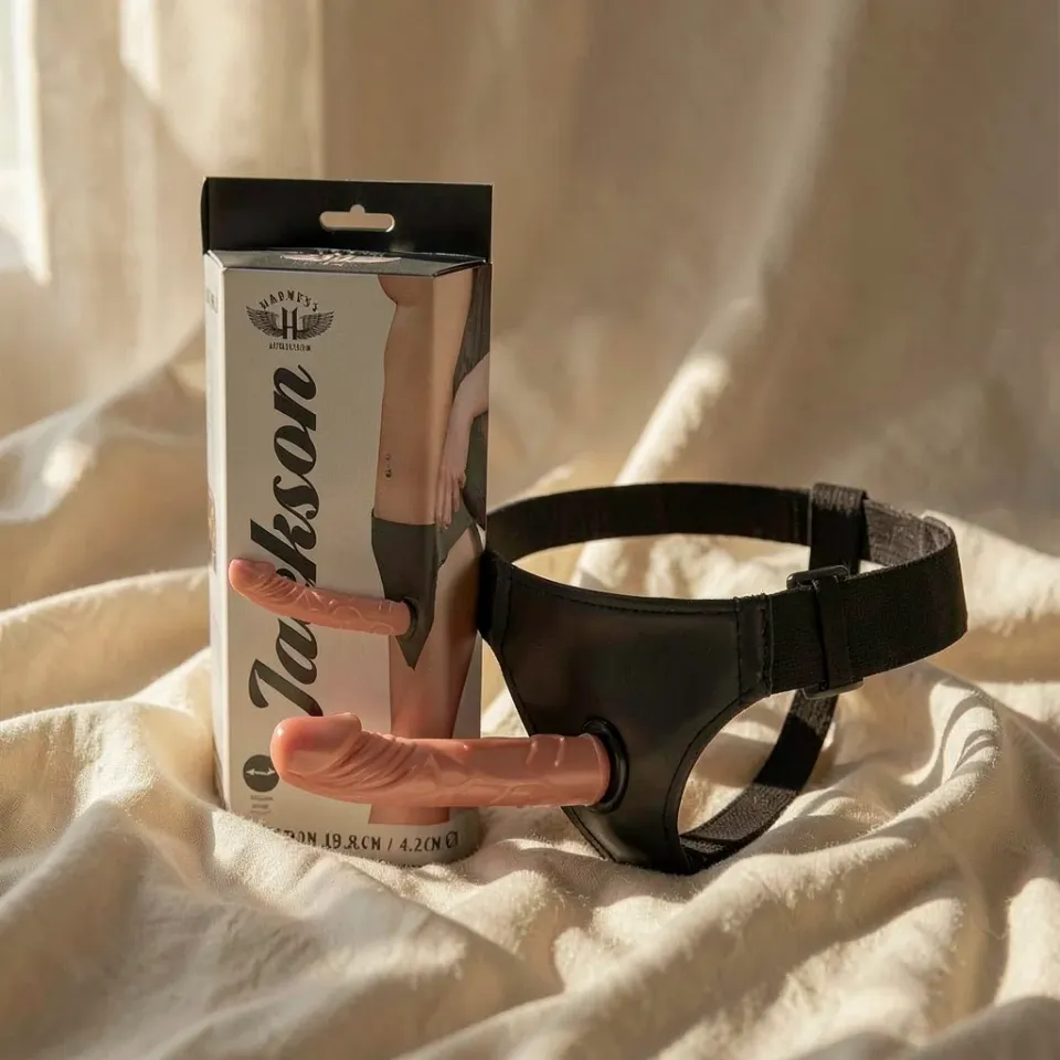 Attraction Jackson harness strap-on TPR 19,8 cm regolabile