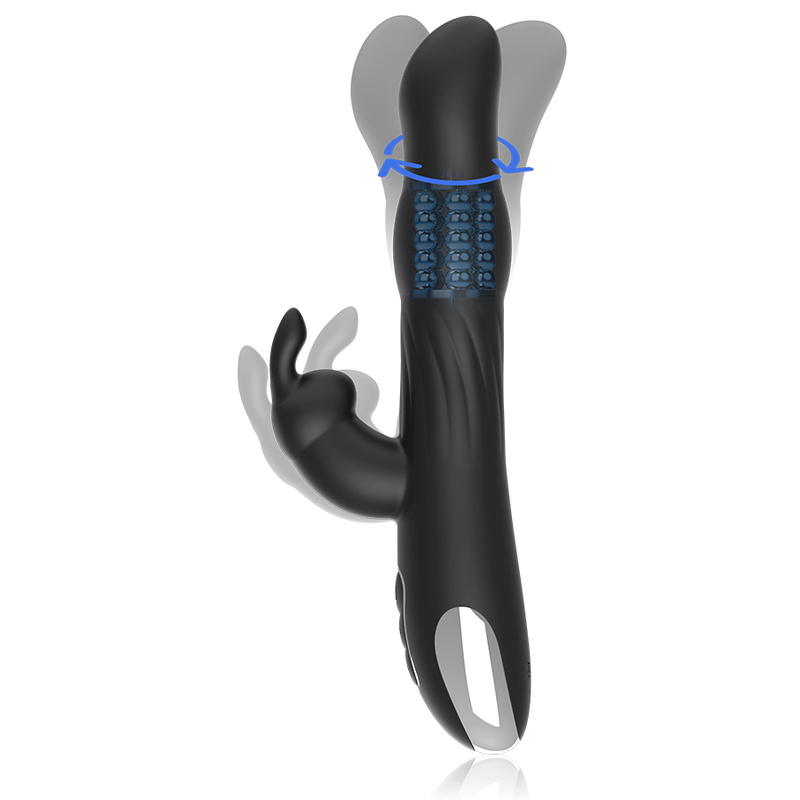 Brilly Glam Moebius vibratore rabbit rotante silicone