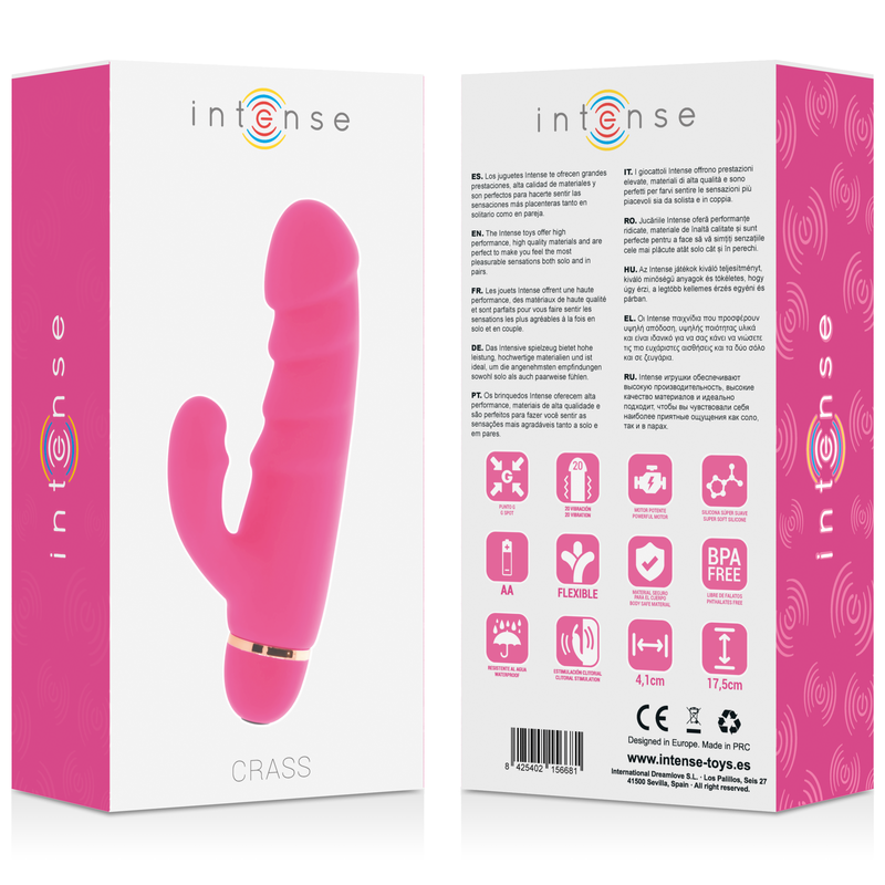 Intense Crass vibratore rabbit rosa silicone 20 modalità