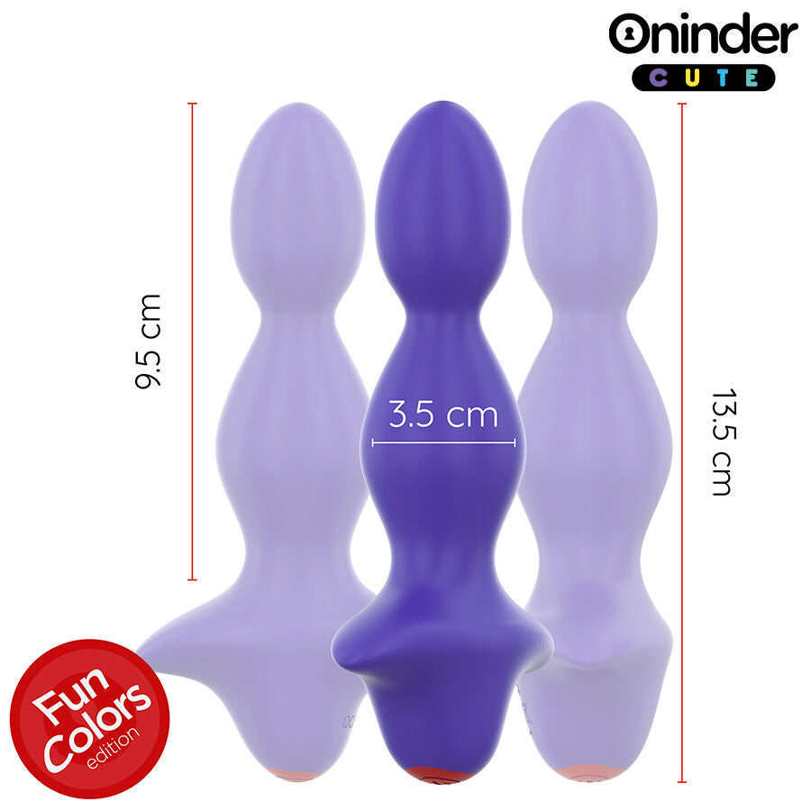 Oninder Cute plug anale vibrante viola con app