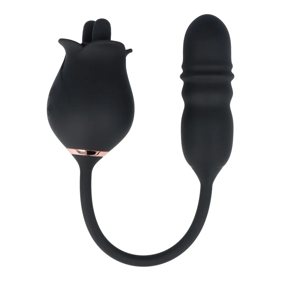 Qiot stimolatore clitoride e vaginale saliscendi silicone