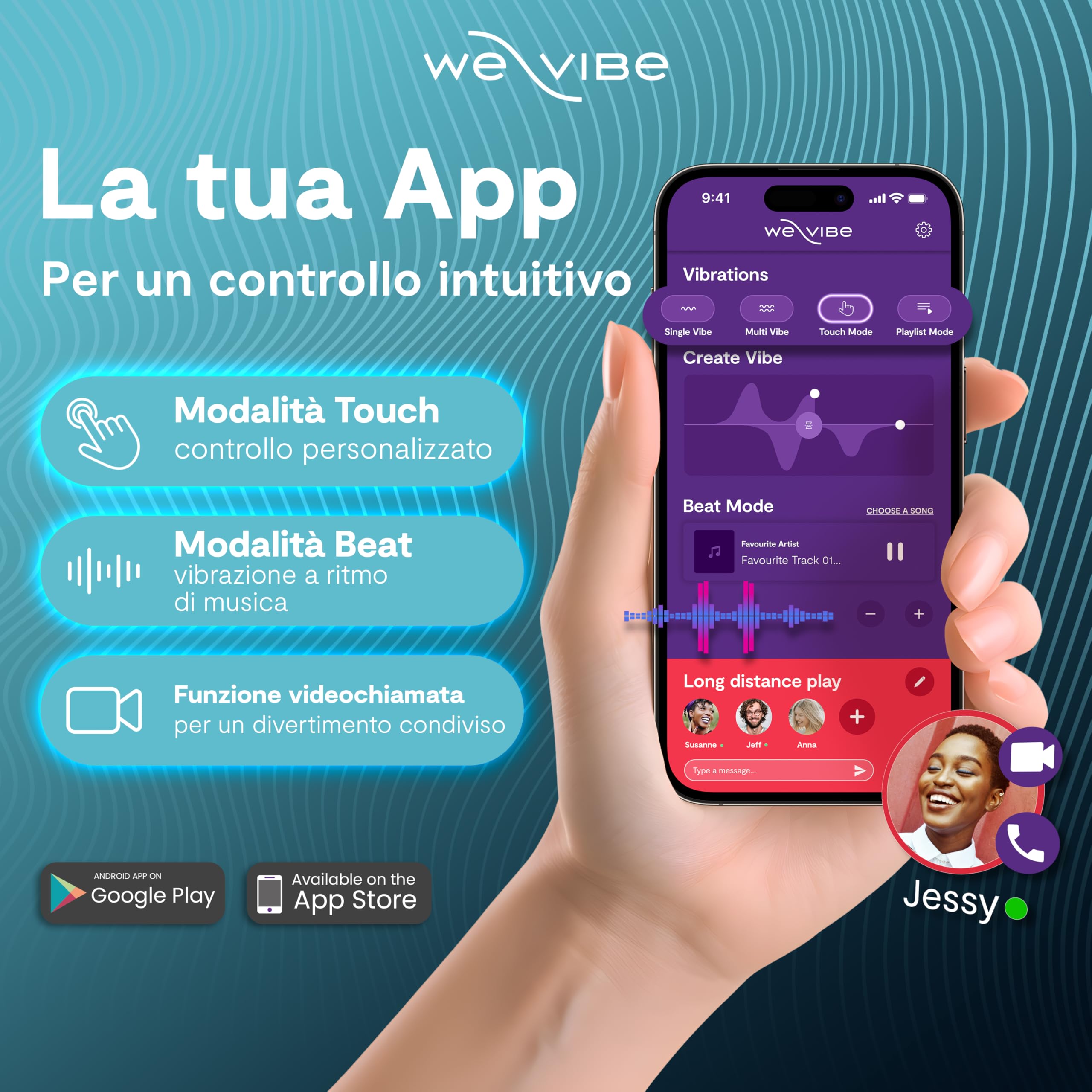 We-Vibe Verge 2 anello vibrante con app impermeabile