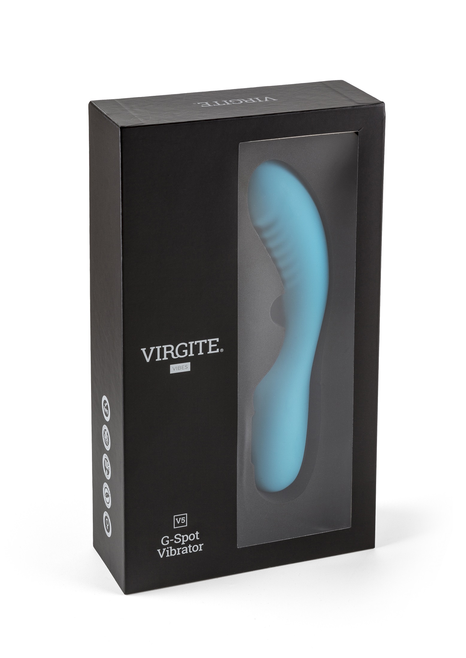 Love Hit by Virgite V5 vibratore punto G blu silicone ricaricabile