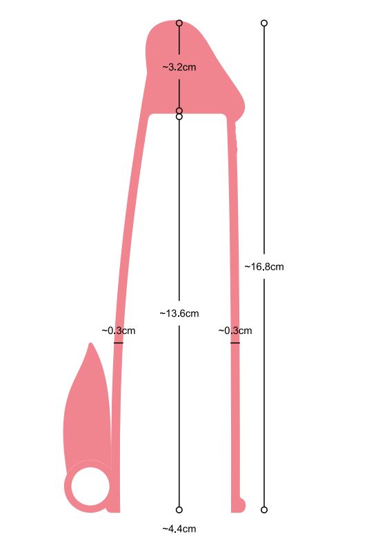 Love Hit S4 guaina pene realistica 20 cm vibrante