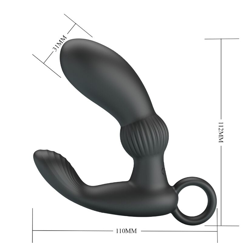 Pretty Love Cayla plug prostatico nero 12 vibrazioni