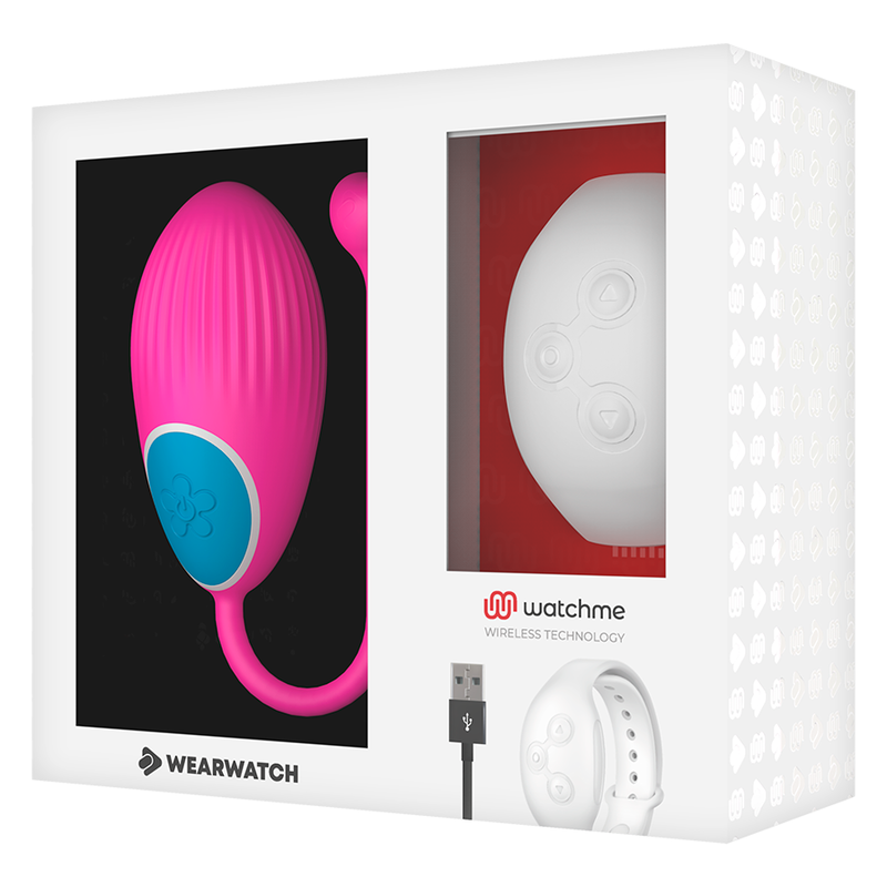 Wearwatch Egg ovulo vibrante fucsia con orologio impermeabile