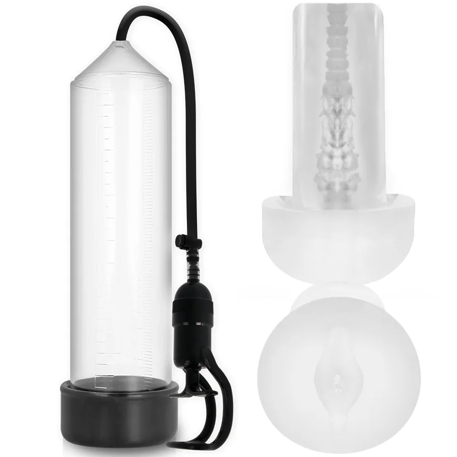 Pump Addicted RX5 pompa trasparente con masturbatore M