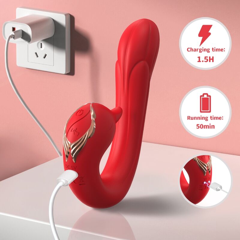 Armony Delfin Rosso vibratore riscaldante 9 modalità
