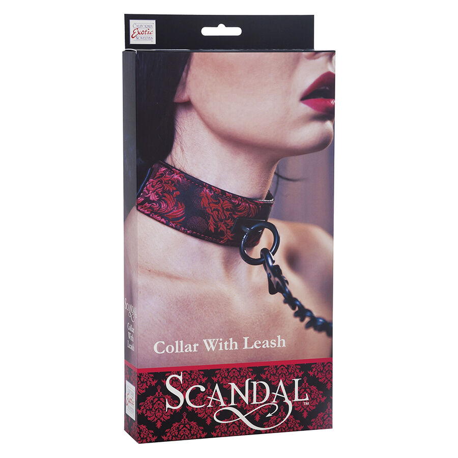 CalExotics Scandal Collar with Leash collare nero 81 cm