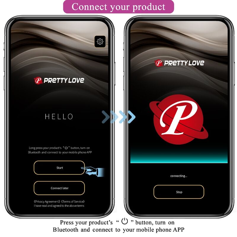Pretty Love Doreen Pink uovo vibrante app rosa