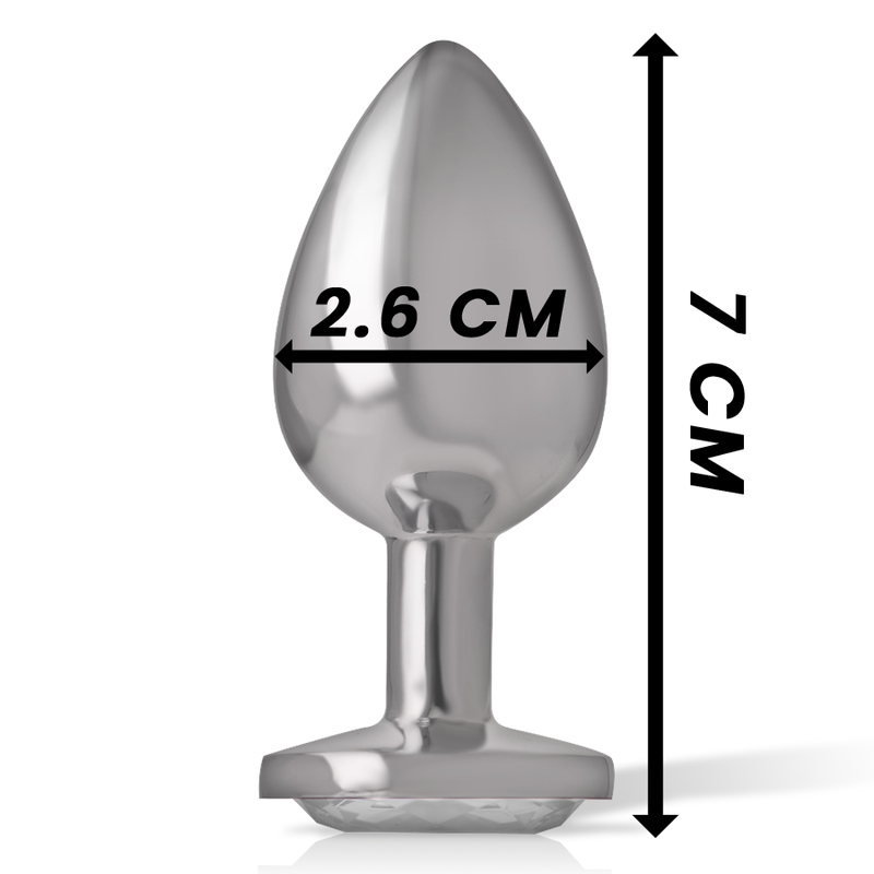Intense Plug Cuore plug anale metallo bianco S 7 cm