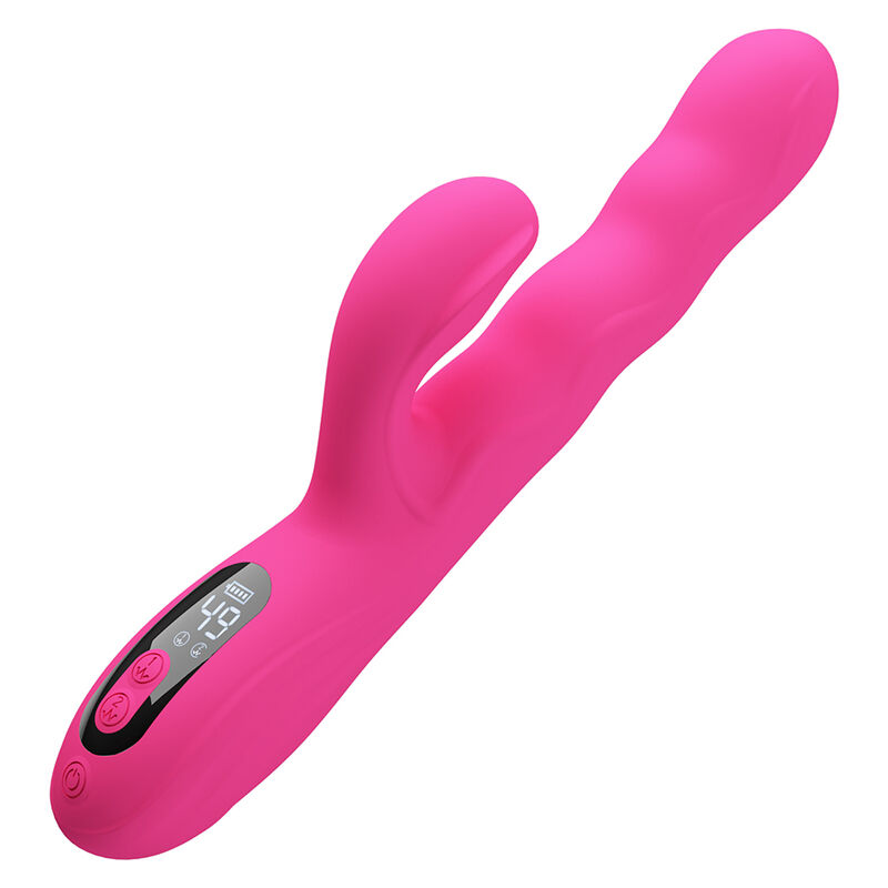 Pretty Love Winters vibratore doppia stimolazione rosa display