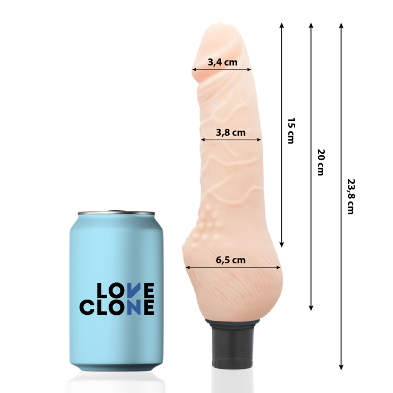 LoveClone Daven vibratore realistico autolubrificante 20 cm