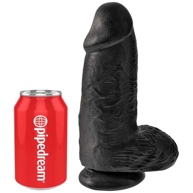 King Cock Chubby 23 cm dildo nero ventosa realistico