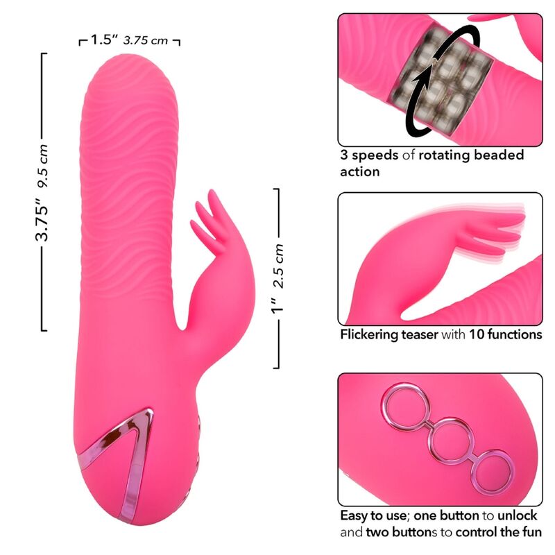 CalExotics Sacramento Sweetie vibratore rabbit rotante rosa