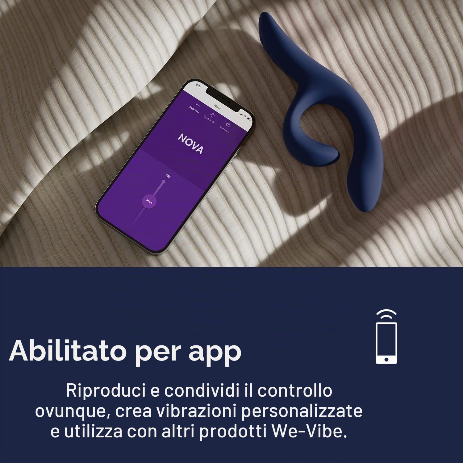 We-Vibe Nova 2 vibratore rabbit midnight blue flessibile