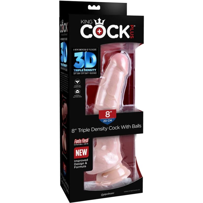 King Cock Plus 18 cm Triple Density dildo realistico ventosa