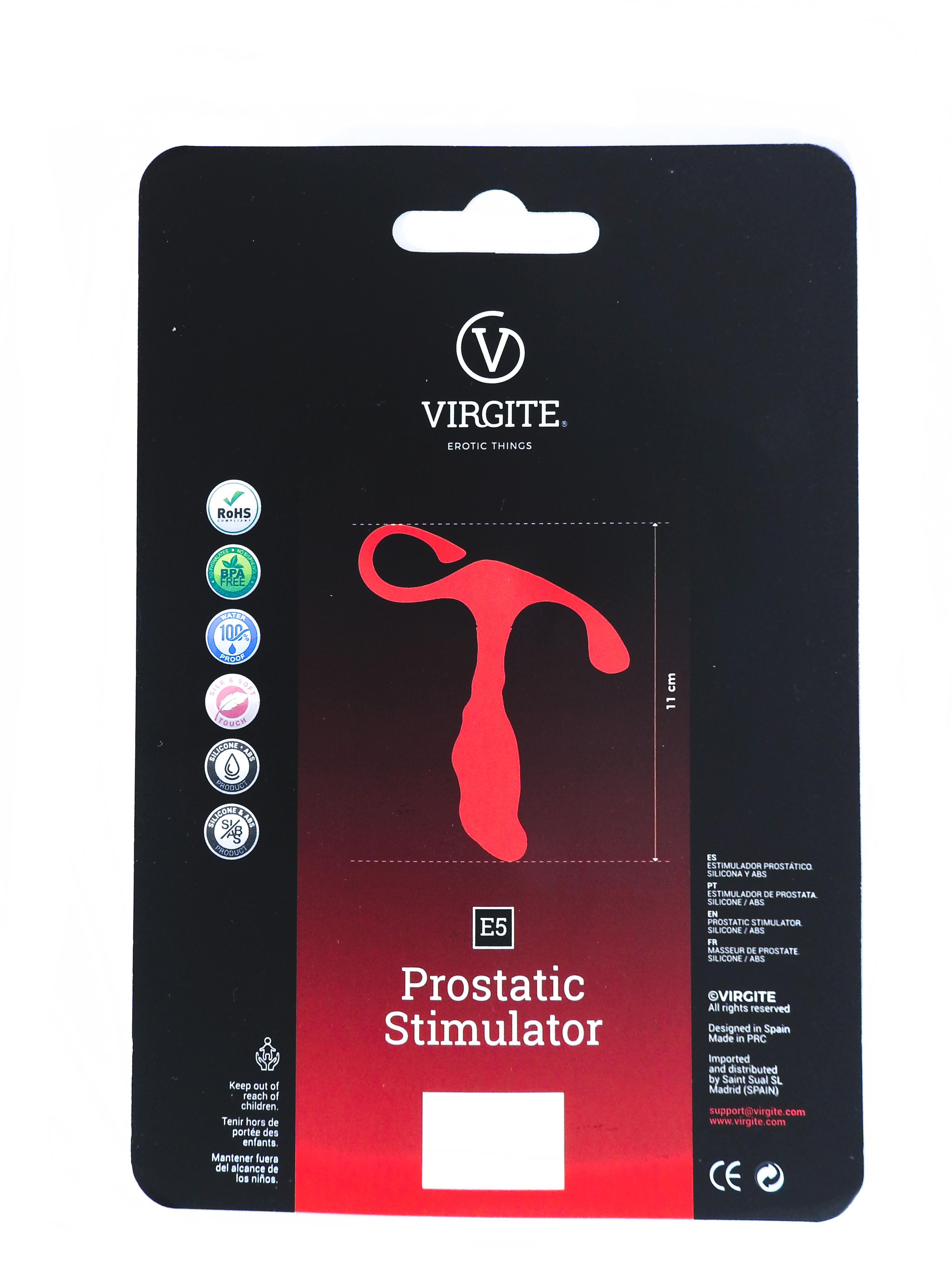 Love Hit E5 stimolatore prostatico nero silicone morbido