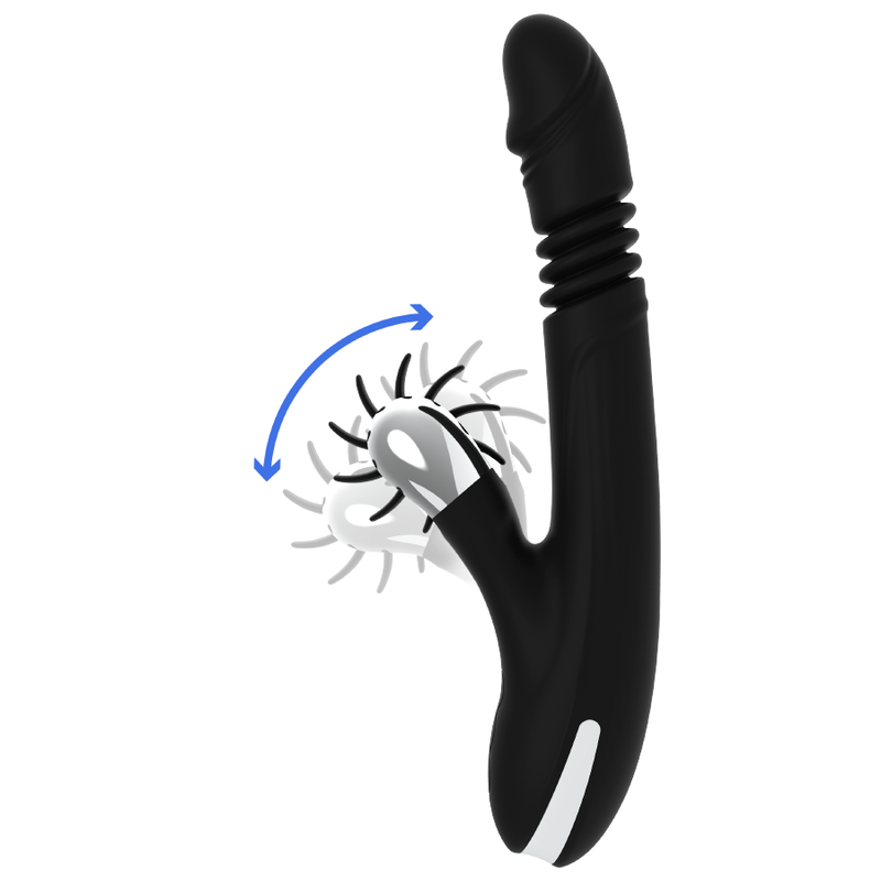 Black Silver Reed vibratore rabbit 3 motori 21 modalita
