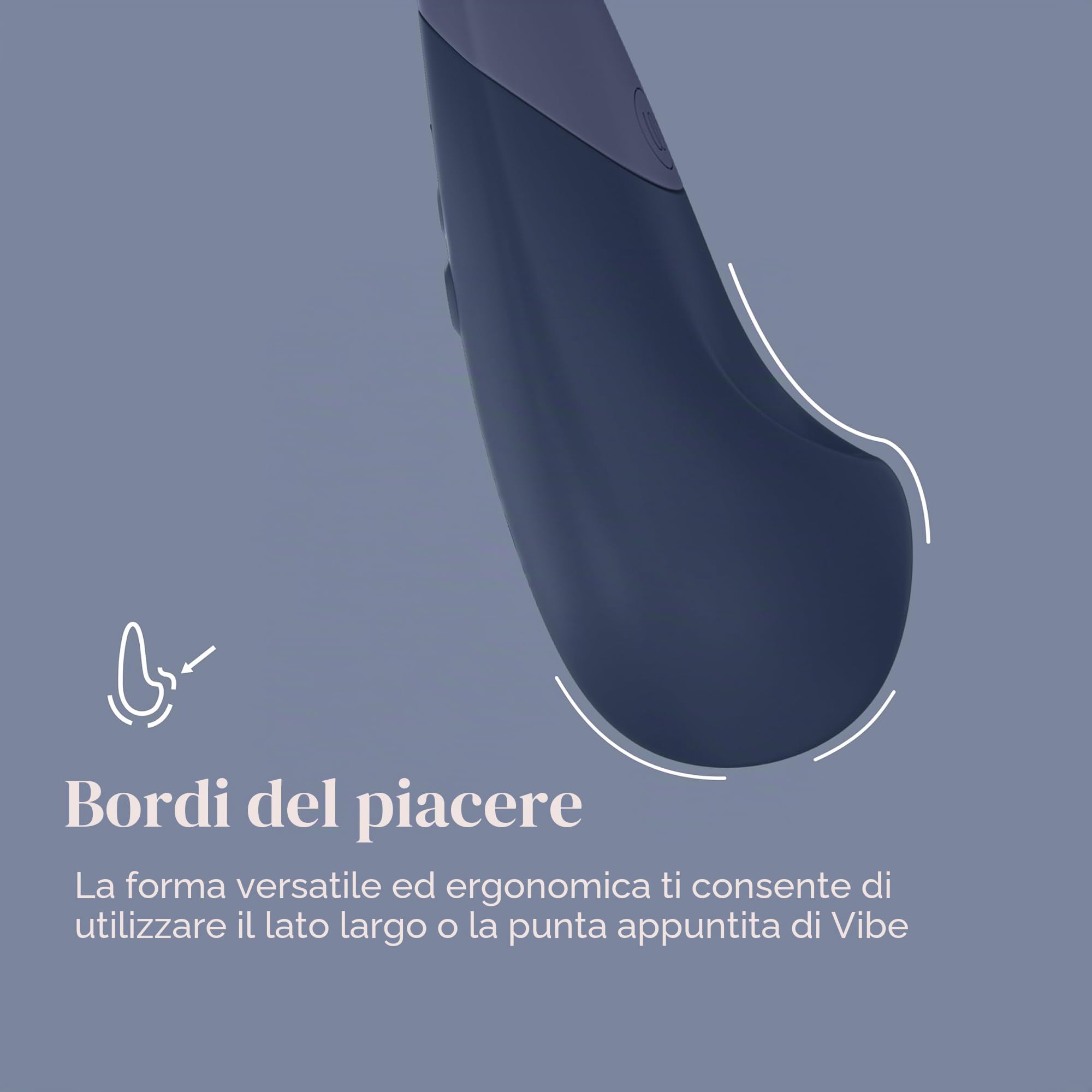 Womanizer Vibe Vibratore Clitorideo Blu Scuro silenzioso