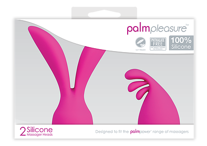 Palm Power Pleasure Heads testine massaggiatore 2 pezzi silicone
