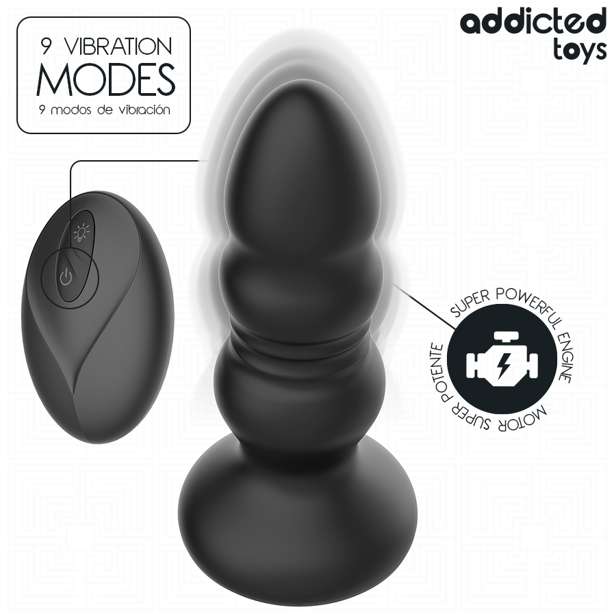 Addicted Toys Plug Anale Vibrante LED con telecomando