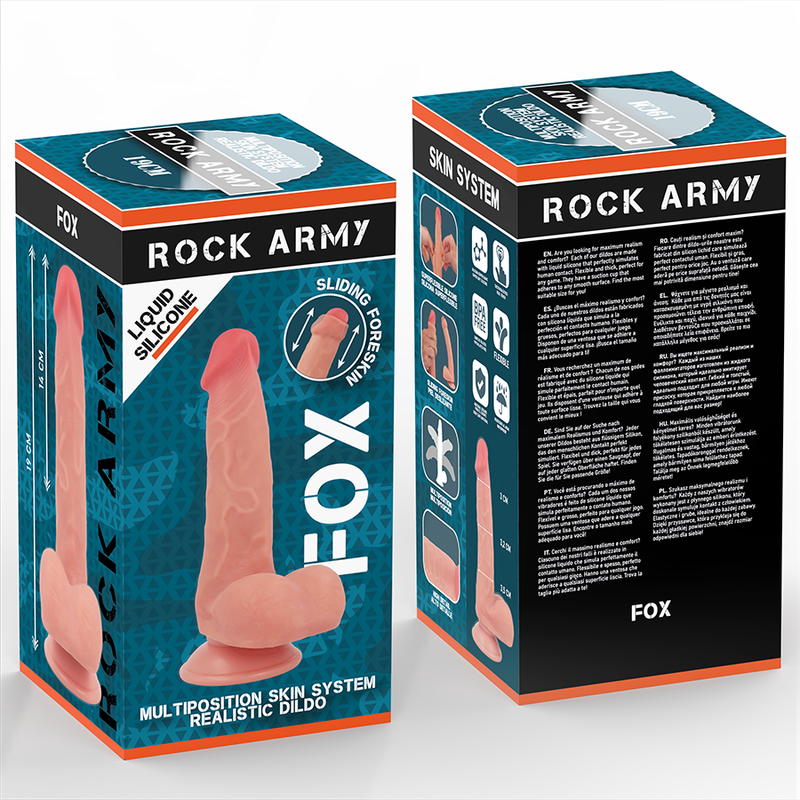 Rockarmy Liquid Silicone Fox dildo 19 cm con ventosa