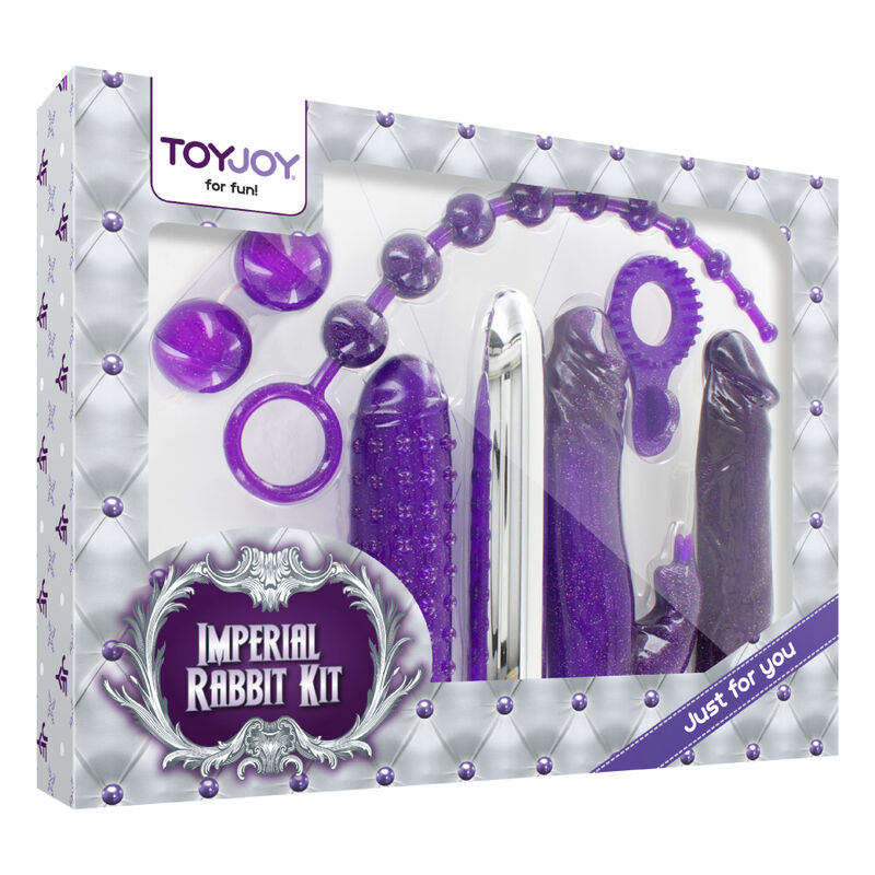 Toyjoy Imperial Rabbit Kit set vibratori 7 pezzi viola