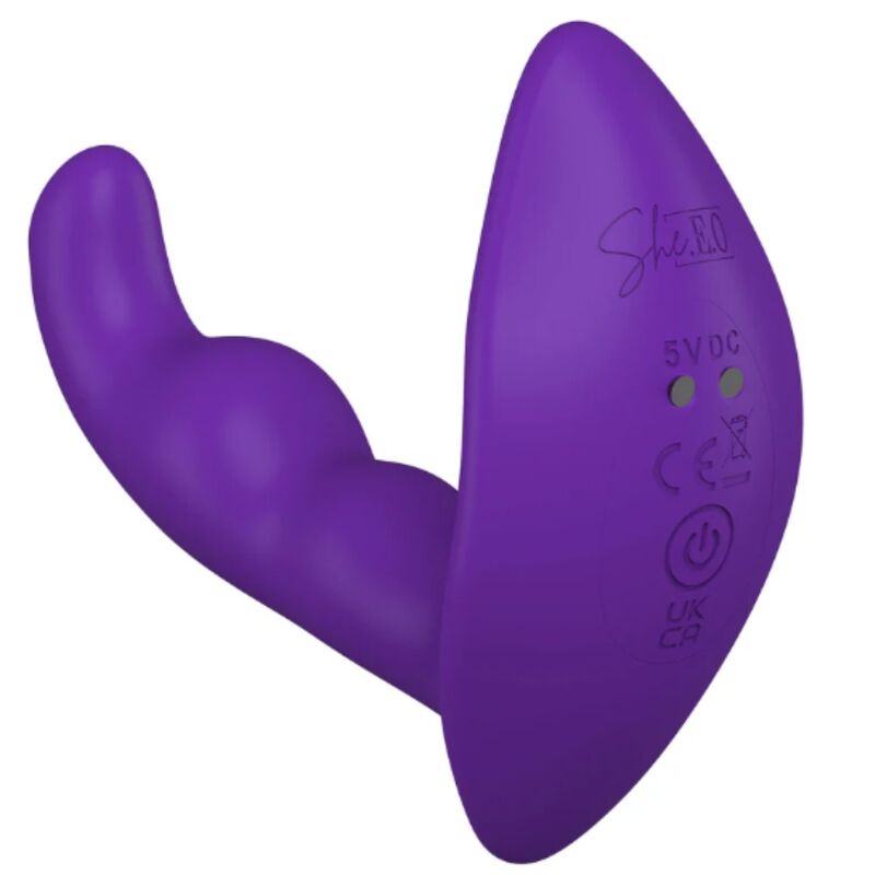 Frutille She.E.O plug anale rotante viola ricaricabile