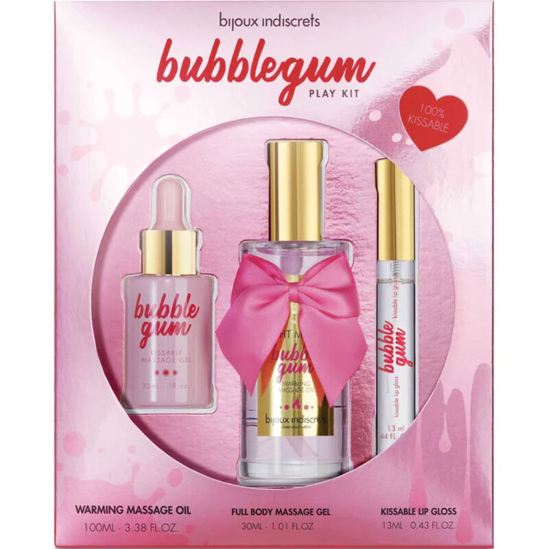 Bijoux Indiscrets Bubblegum Play Kit massaggio 3 pezzi