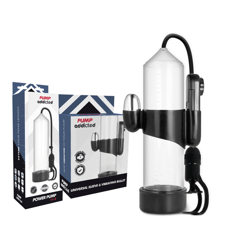 Pump Addicted RX5 pompa pene trasparente con vibratore