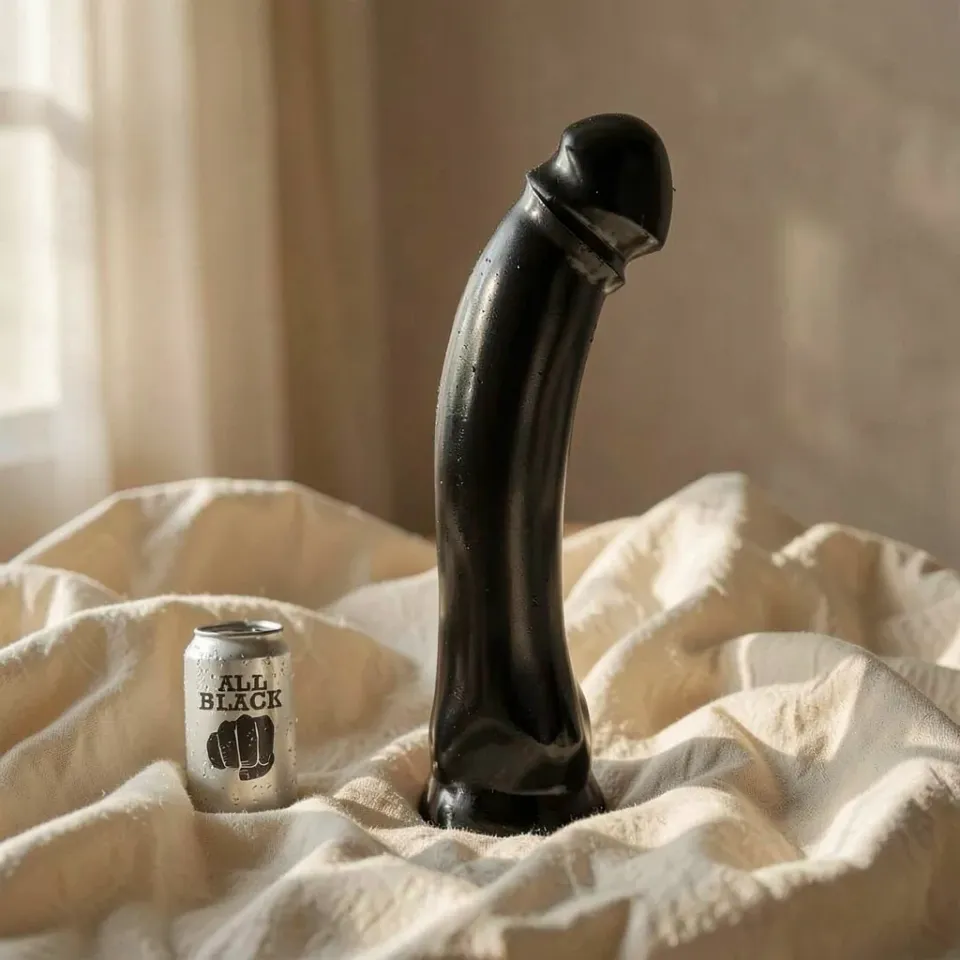 All Black Dong dritto 33 cm dildo grande rilievo