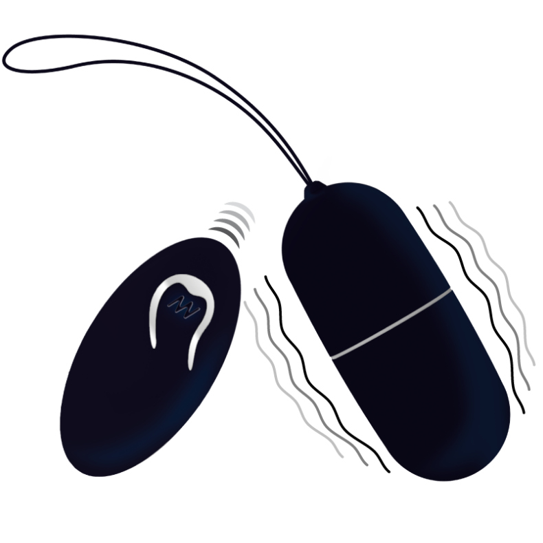 Intense Flippy Egg I Nero ovetto vibrante telecomando